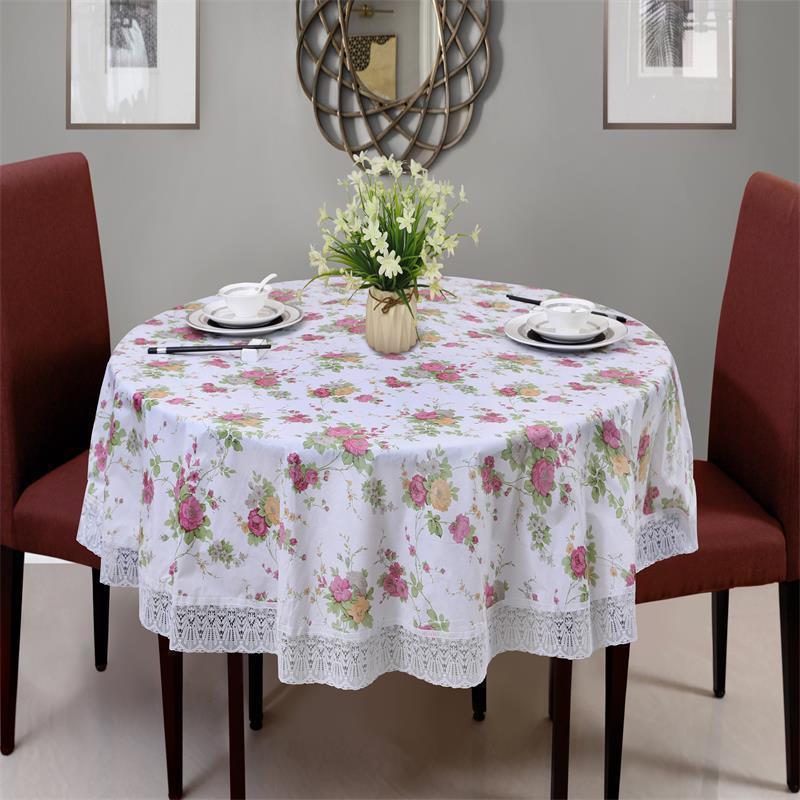High-Grade Waterproof, Oil-Proof, Non-Slip, Thick Round Tablecloth for Home and Restaurant Use
