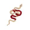Snake Daji Red Brooch High-End Men'S And Women'S Accessories Suit Pin Zodiac Snake Birthday Gift