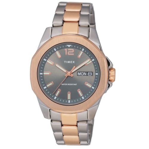 

TIMEX Essex Avenue Men s Watch, 46mm, Black Dial, Brass, Mineral Glass, Quartz Movement, America Watch TW2V43100, Gold