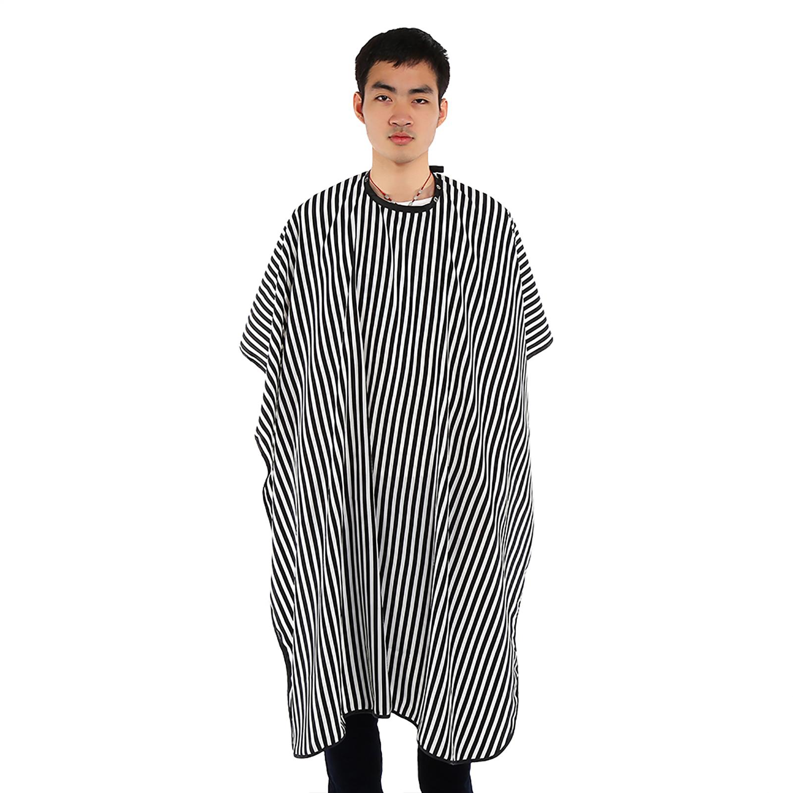 

Взрослая накидка для стрижки волос в полоску, парикмахерская, укладка волос, тканевая накидка для парикмахерского халата, профессиональный салонный инструмент белый