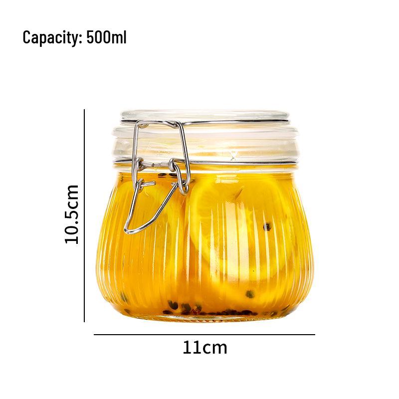 Food-Grade Glass Jar for Honey, Lemon, Passion Fruit Jam, Pickling, Wine, and Canning.