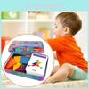 Quebra-cabeça Tangram Magnético de Madeira Durável Para Crianças Brinquedo de Aprendizagem Precoce Para Jardim de Infância e Alunos do Ensino Fundamental