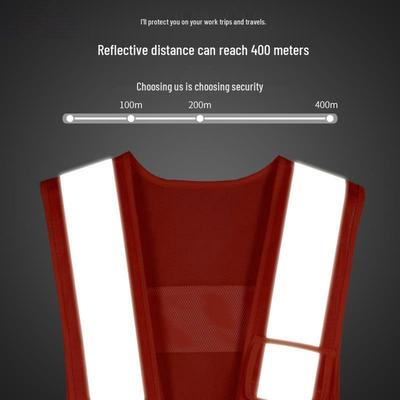Large Breathable Reflective Safety Vest for Construction, Traffic, and Cycling
