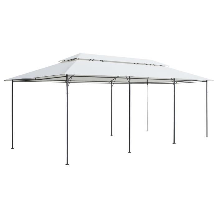 VidaXL Belvédère 600x298x270 cm Blanc 180 g-m²