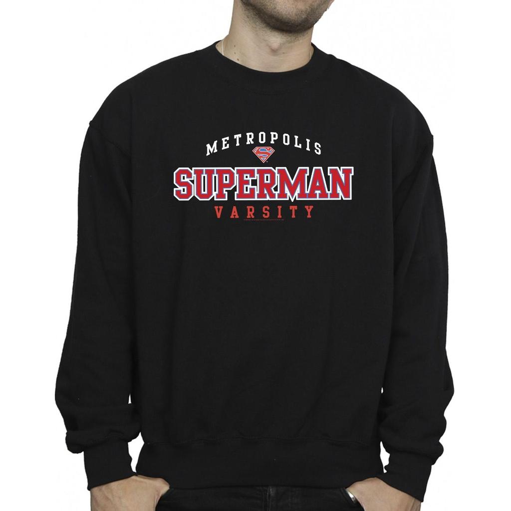 DC Comics Mens Superman Metropolis Varsity Sweatshirt