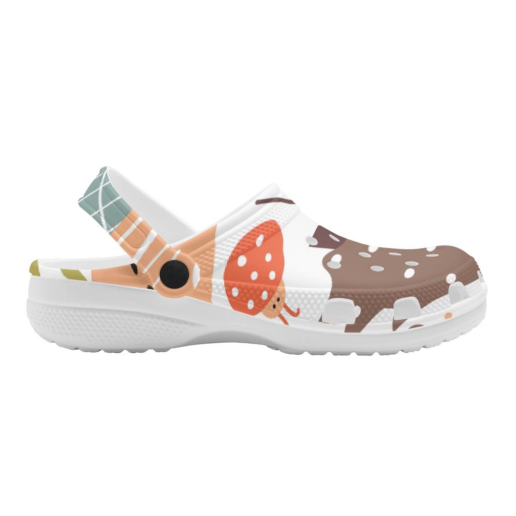 Color Print EVA Clogs Women Men Soft Comfort Slip On Ventilated Garden Shoes Beach Pool Bathroom Home Daily Shoes Home Use