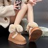 Thick-soled Shoes, Snow Boots, Women's Lace-up, Fleece, Thickened Cotton Shoes, Mid-calf Cotton Boots