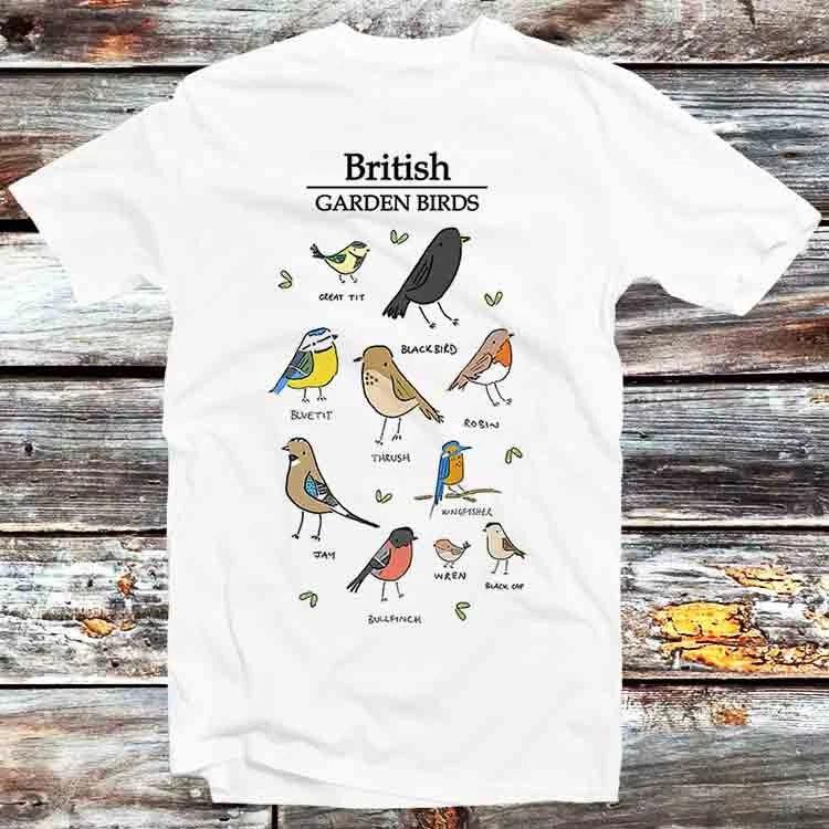 British Garden Birds Nice Tts T Shirt B991 XL