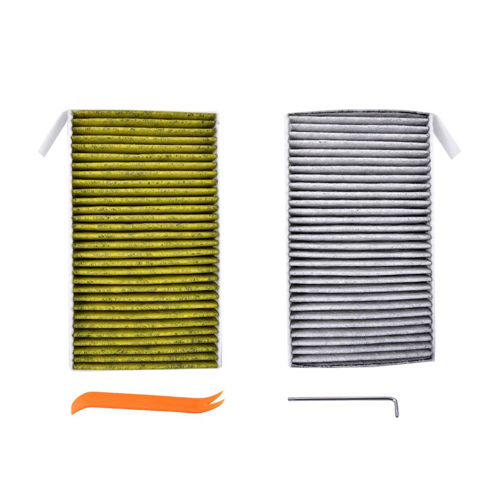 For Tesla Model 3 Model Y HEPA Activated Carbon Air Filter Auto Air Conditioner Filter Element Replacement Kit Cabin Air-Filters