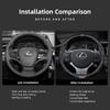 38cm Carbon Fiber Leather Car Steering Wheel Cover For Lexus RX330 IS250 Ct200h ES300h RX350 Auto Interior Accessories keychain