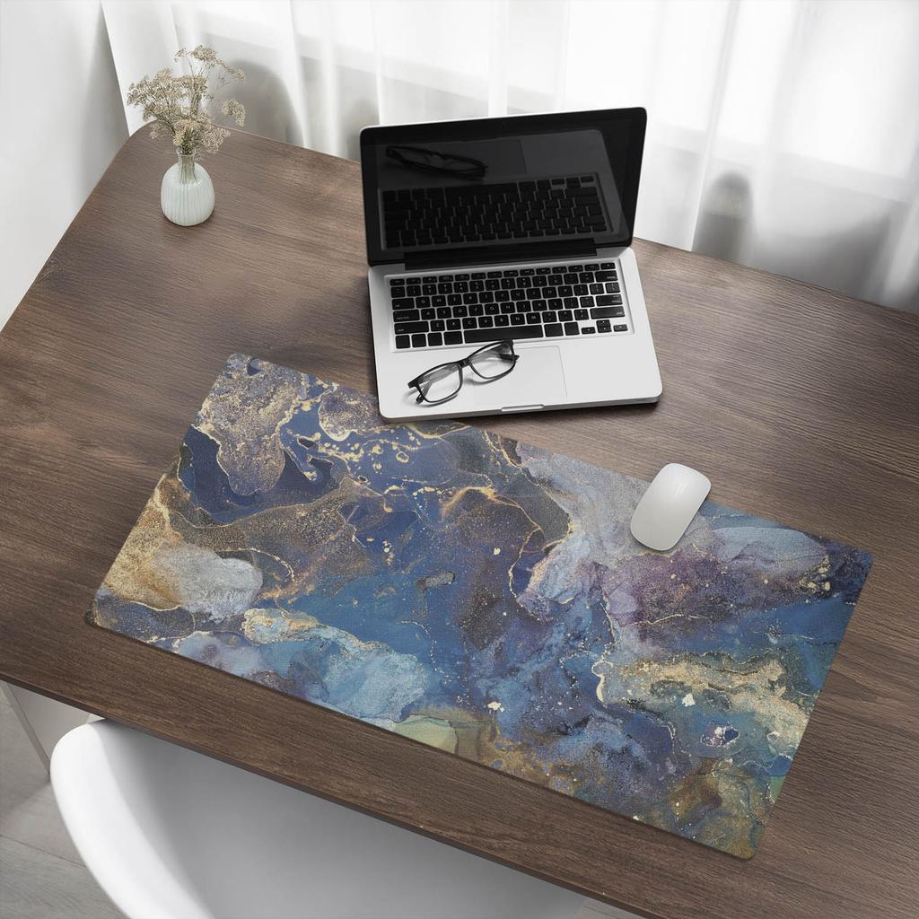 Anti-slip Office Desk Pad Marble Abstract 90x45 Cm
