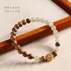 New-style Vietnamese Huian with 6mm Hetian Jade Beads, Simple and Elegant Single-loop Women's Bracelet