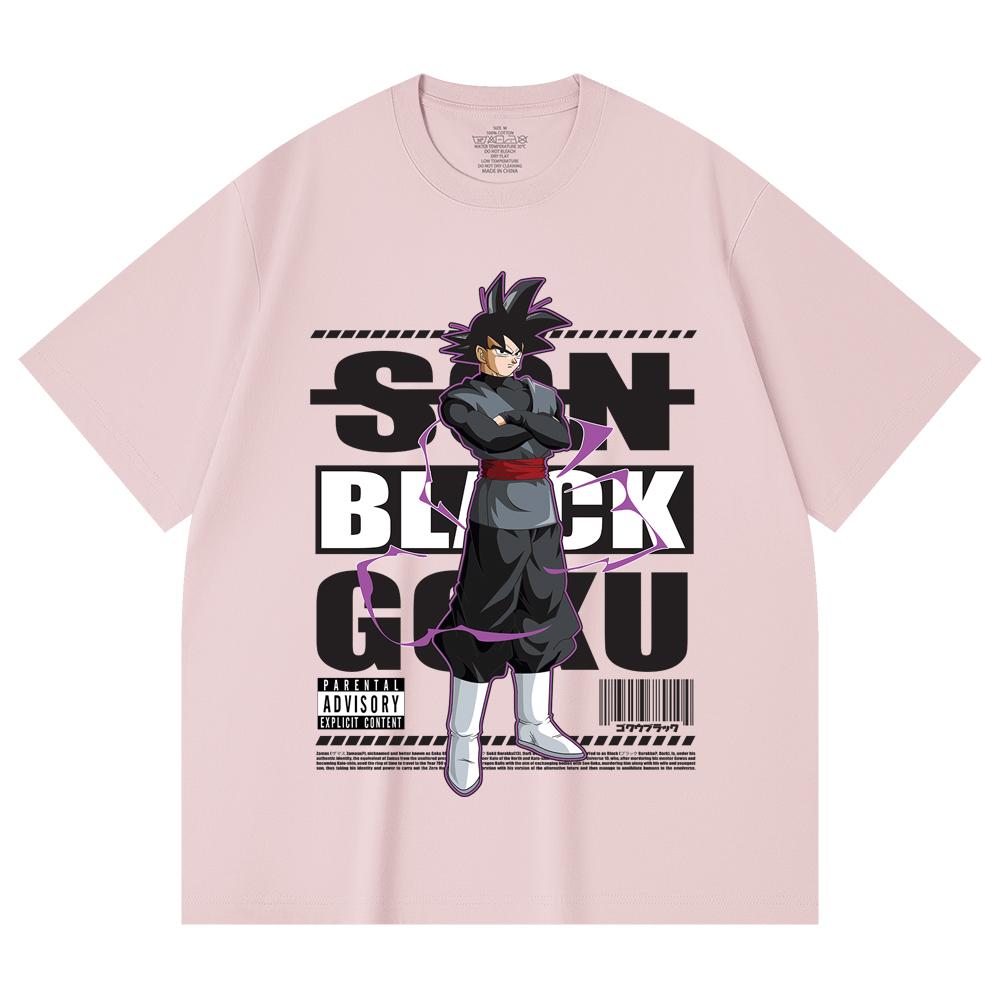230 Gsm 100% Cotton Dragon Ball V16 Black Goku Print Unisex Heavy Cotton T Shirt
