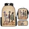 UK Virtual Band Gorillaz Kids' Cartoon Backpack - Dual Use Shoulder/Crossbody Bag