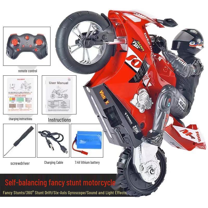 

Внедорожная трюковая машина с дистанционным управлением: Вилли Дрифт Спин, Самобалансирующий Мотоцикл Игрушка.