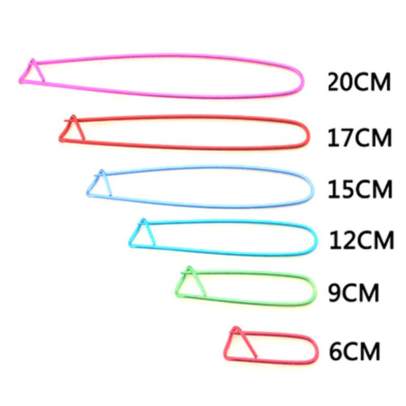 6Pcs/Set Aluminum Knitting Needles Stitch Holders Safety Pins Crochet Weaving