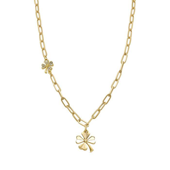 Collier - Luxenter - Brilliant - Or jaune 18K - Zircone cubique - Longueur 43 cm + 5 cm