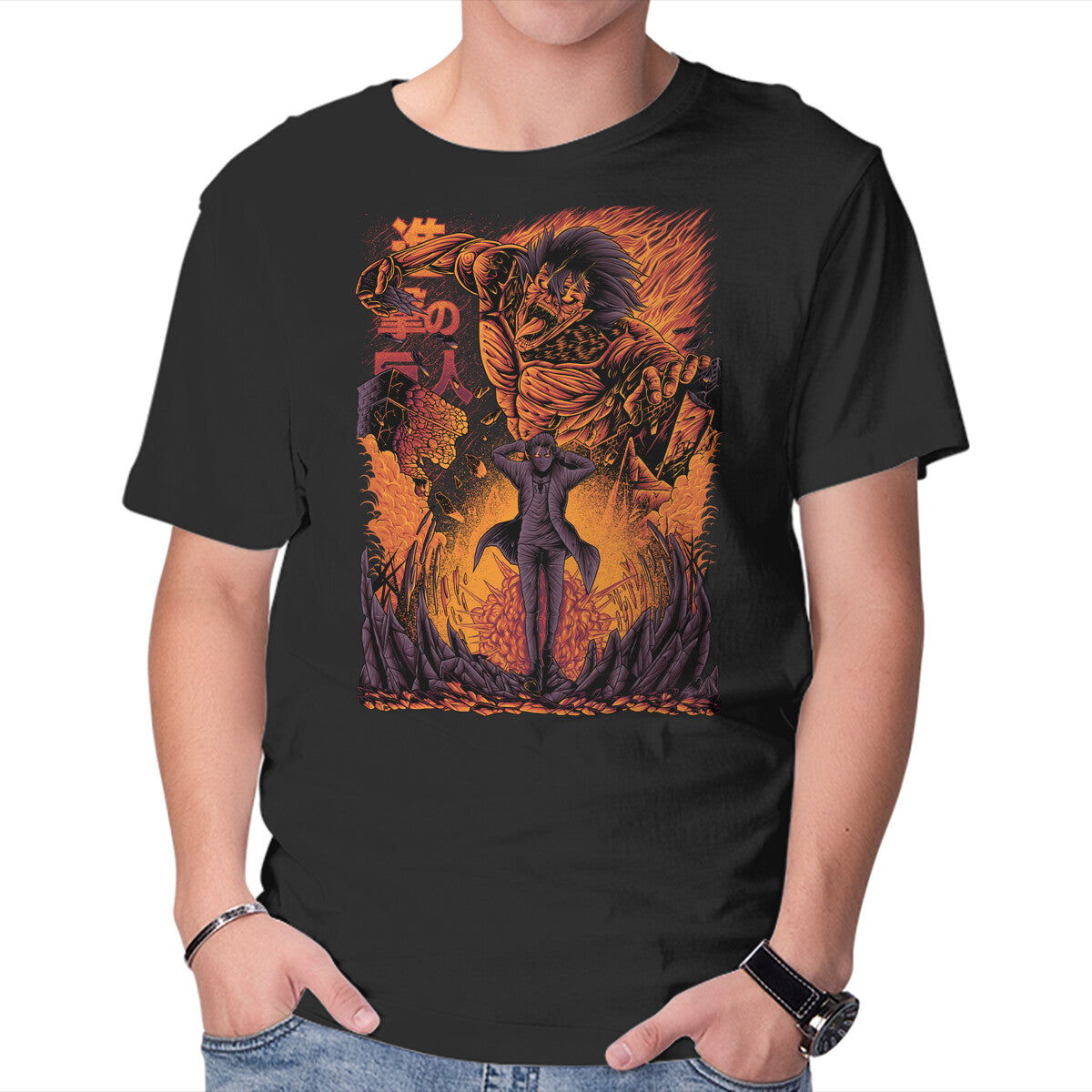Unisex Crew Neck T-Shirt Eren X Attack Titan Graphic Short Sleeve Casual Tee XL
