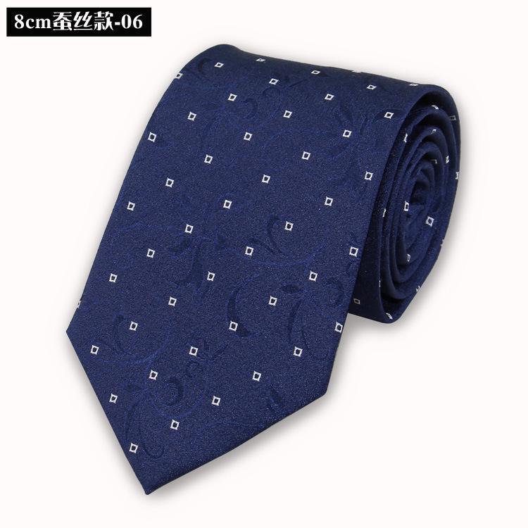 Silk Tie Men'S Formal Wear Business Professional Wedding Work Wear Tie Mulberry Silk 8Cm Embroidered Logo