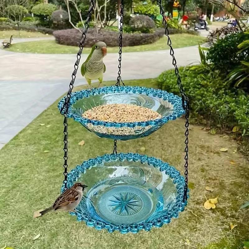 Hanging Bird Feeder and Bath for Garden or Balcony
