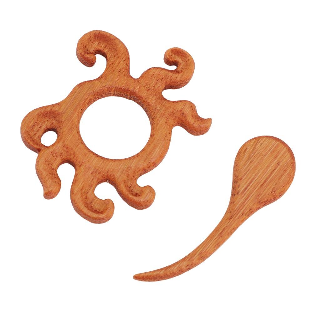 2pcs Multifunctional Wooden Brooch Pin Creative Design Animal Brooch Pin For Sweaters
