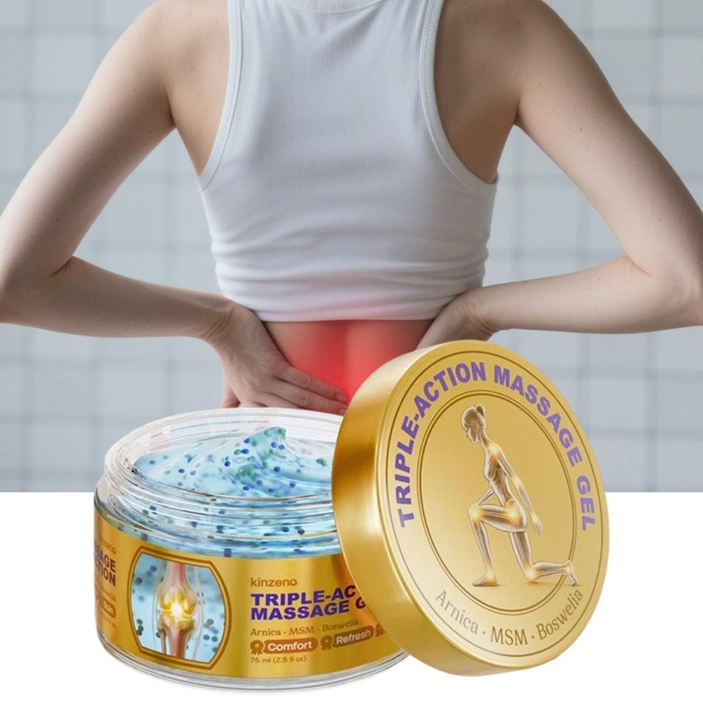 Gel de Masaj Kinzeno cu Acțiune Triplă Arnica MSM Boswellia Răcoritor Calmant Gel de Masaj Corporal Pentru Îngrijirea Zilnică a Suprafeței Mușchilor și Articulațiilor