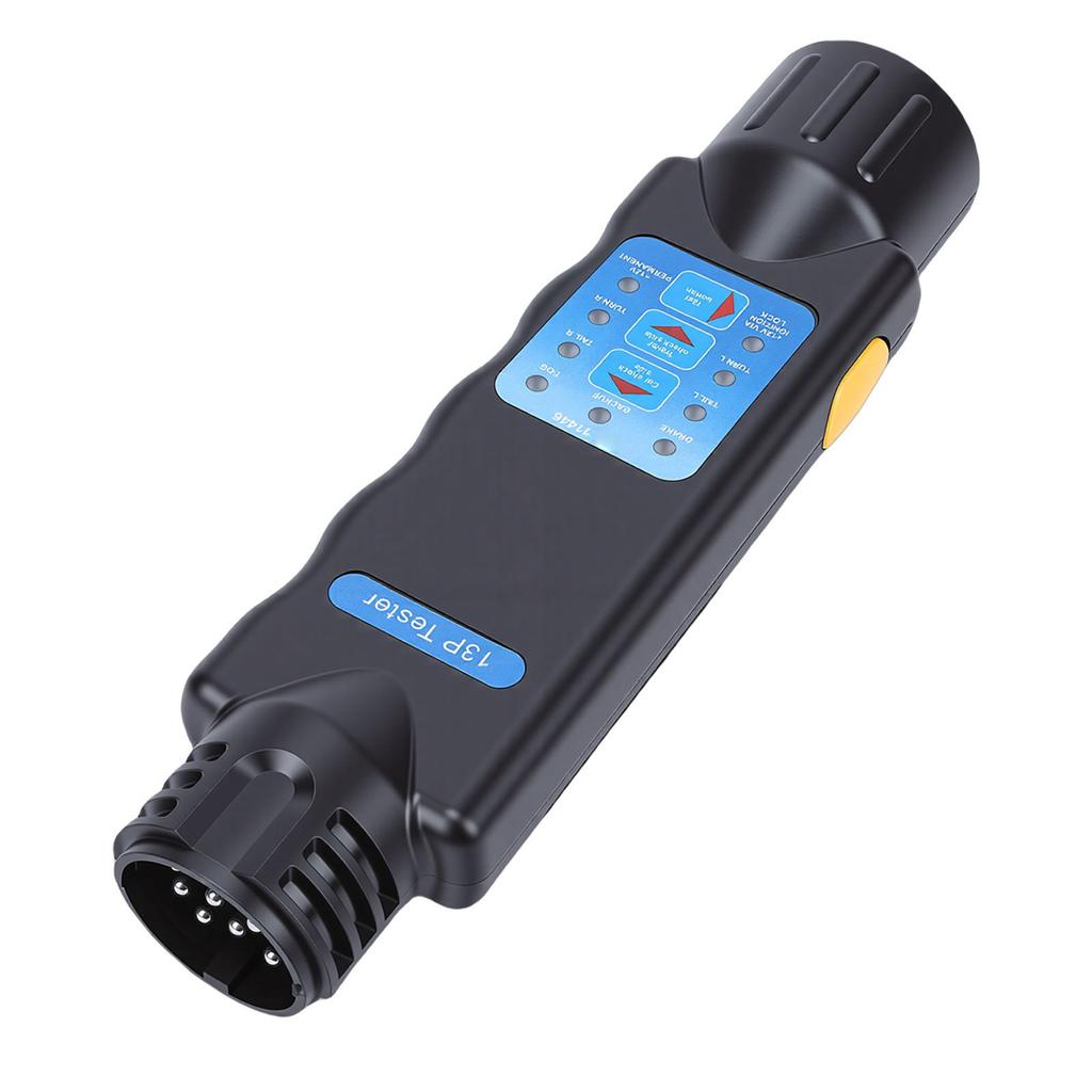Trailer Connector Tester 13 Pin Plug Socket Trailer Testing Tool with 9 LED Indicator Lights