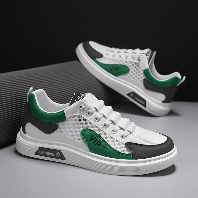 Men Non Slip Mesh Skate Shoes, Breathable Upper Casual Athletic Board Sneakers