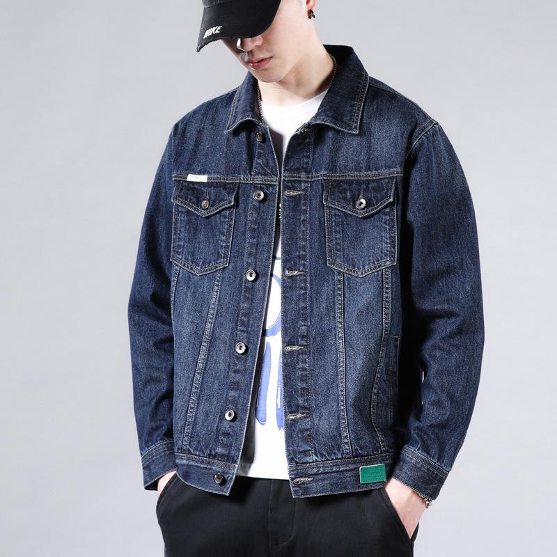 Men's Retro Washed Denim Jacket – Trendy Spring/Autumn Fit
