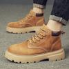 New Handmade Leather Men's Shoes 2025 Autumn Retro Trend Outdoor Platform Casual Shoes Low-top Versatile Tooling Shoes