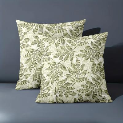 1 Stück - 2D Flachdruck Kissen mit Blattmuster für Heimdeko Polyester Kissenbezug Sofa Dekokissenbezug