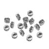 50 Pieces Tibetan Silver Spacer Beads Round Metal Beads for Jewelry Making Craft Supplies