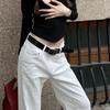 Women's White High-Waisted Micro-Flare Slimming Pants - Summer 2025 Collection