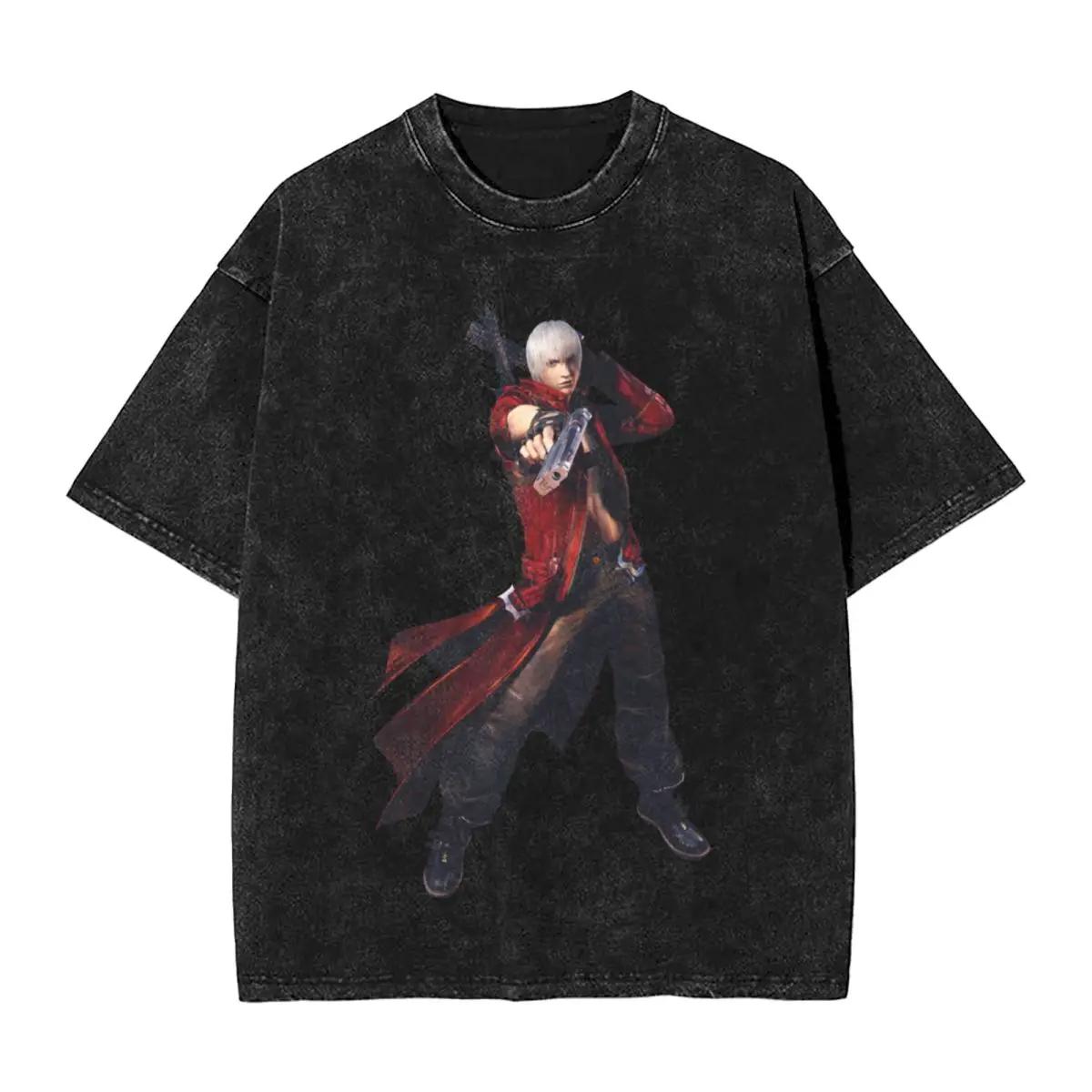 

Devil May Cry Данте Спарда Футболка Манга DMC Графічні Футболки Вінтажна Прана Футболка Чоловічий Жіночий Одяг Футболка з коротким рукавом M бежевий