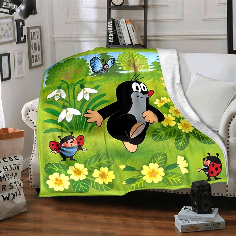 1pc Springtime Adventures Nature Flannel Blanket,Ultra Soft Warm Plush Throw for Home Bedroom Bed Sofa Cover Camping Picnic Gift Y7247