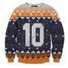 New Men's Long-sleeved Sweatshirt with Personality and Fashionable 3D Digital Cartoon Printed Round Neck Pullover Top