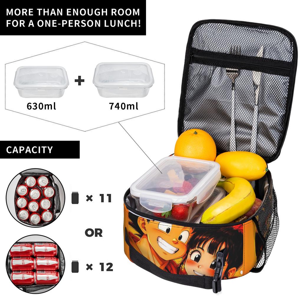 Charizard Smoke Sky Anime Lunch Box Field Picnic Lightweight Lunch Box For Girls Oxford Print Cooler Carrier Reliable Choice for Travel Needs