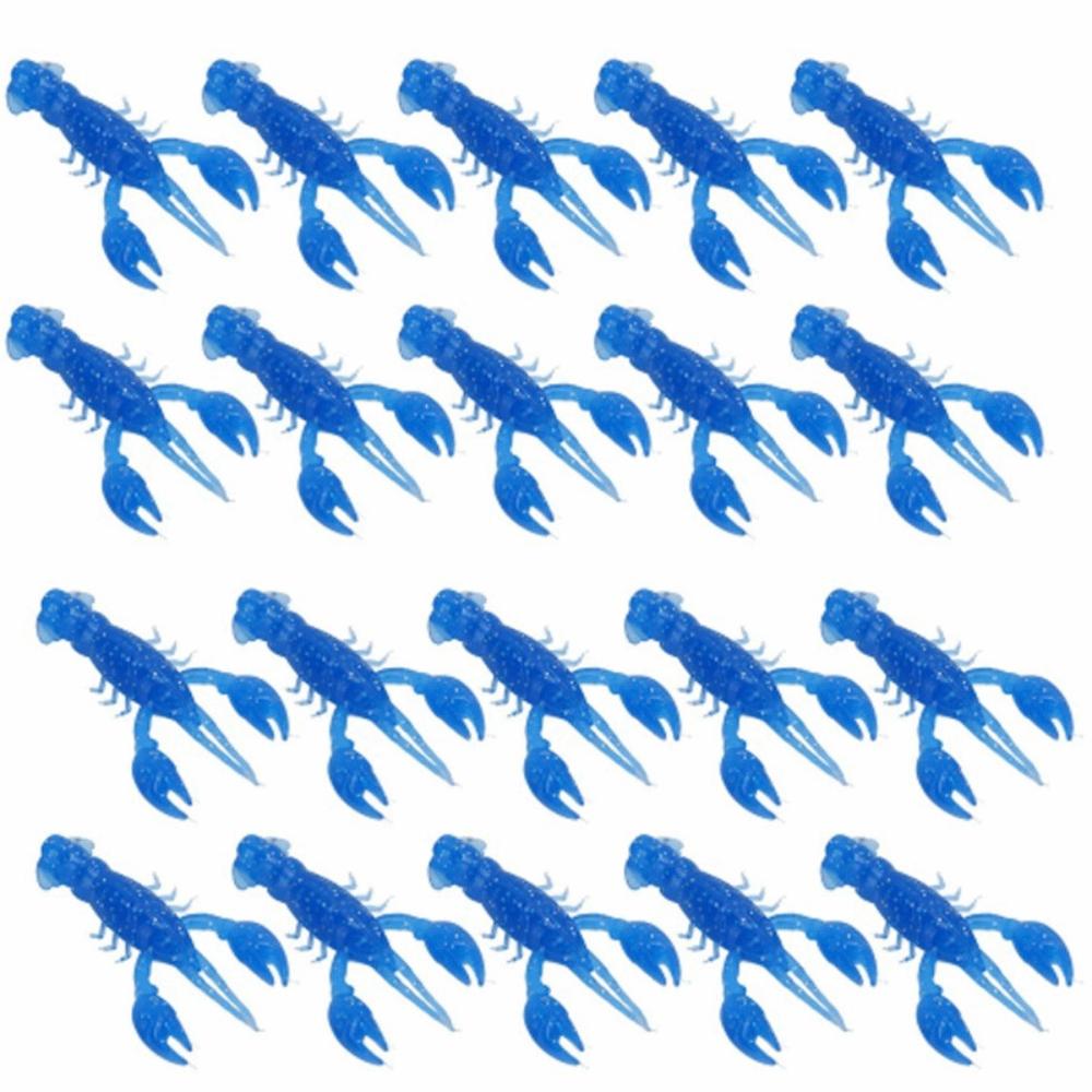 20PCS Soft Crawdad Bait PVC Artificial Lure Durable Fishing Lure  Saltwater Fishing
