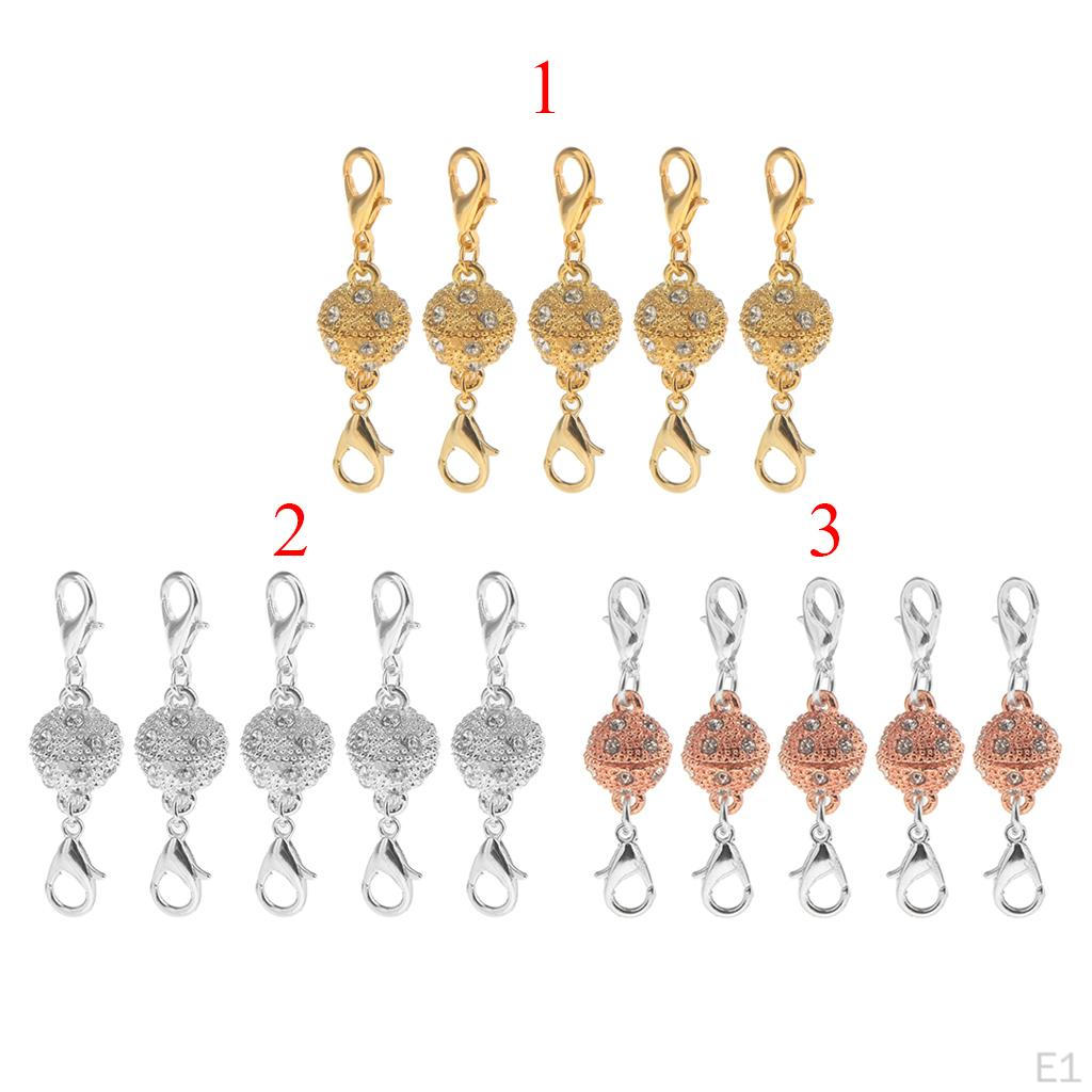 5 Křišťálových Mosazných Háčků Náramek Náhrdelník Konektor DIY Komponent 4,3x1cm