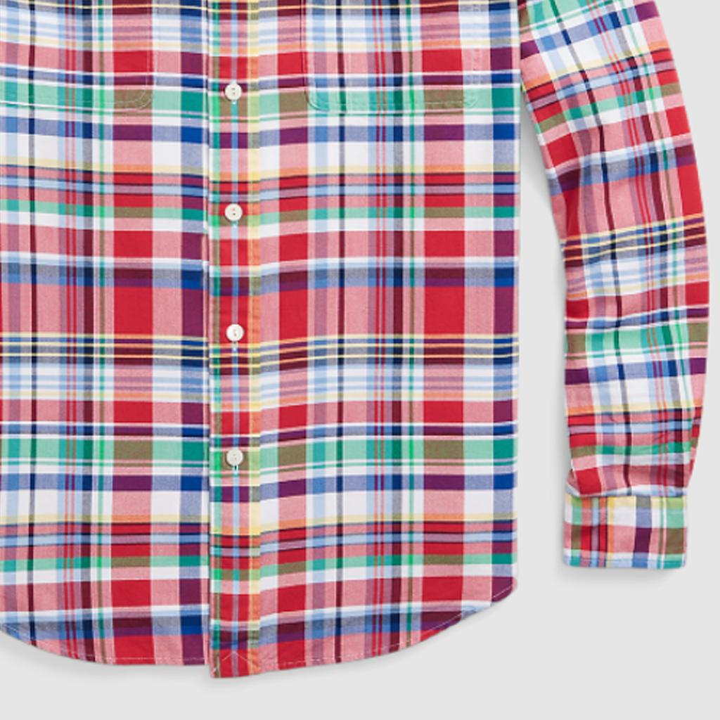 Polo Ralph Lauren SS24 Pointed Collar Plaid Pattern Single-Breasted Long Sleeve Shirt Men Shirts Multicolor MNPOWOV16823326-999