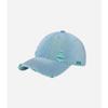 Retro solid color denim baseball cap children big head circumference showing face small hip hop hole shading sun protection cap men