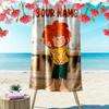 Asciugamano da Spiaggia Personalizzato con Stampa Meister Eder Und Sein Pumuckl, Asciugamano Grande Morbido ad Asciugatura Rapida per Spiaggia Campeggio Nuoto_xia