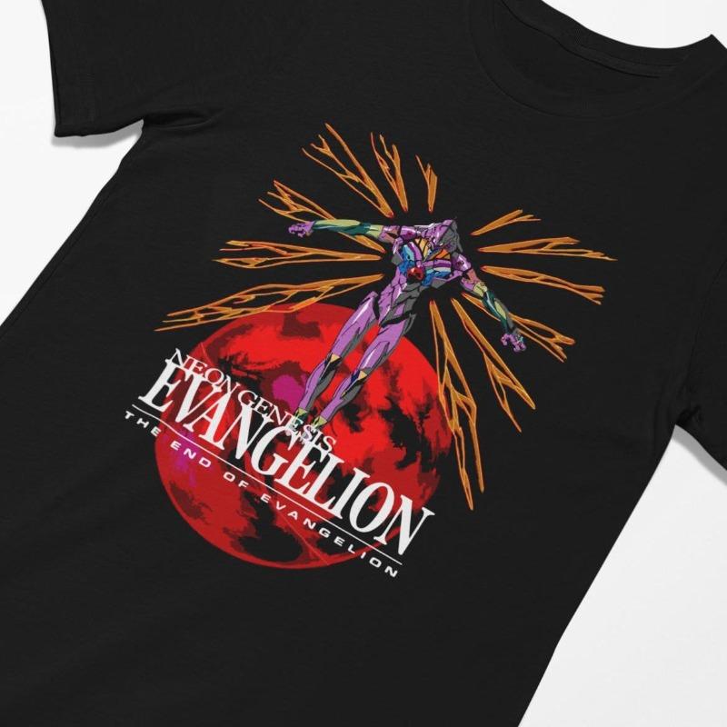 2026 Summer New Arrival Evangelion Pattern Street Style Print ShortSleeve TShirt Y2K Style Suitable for Both Unisex and Unisex