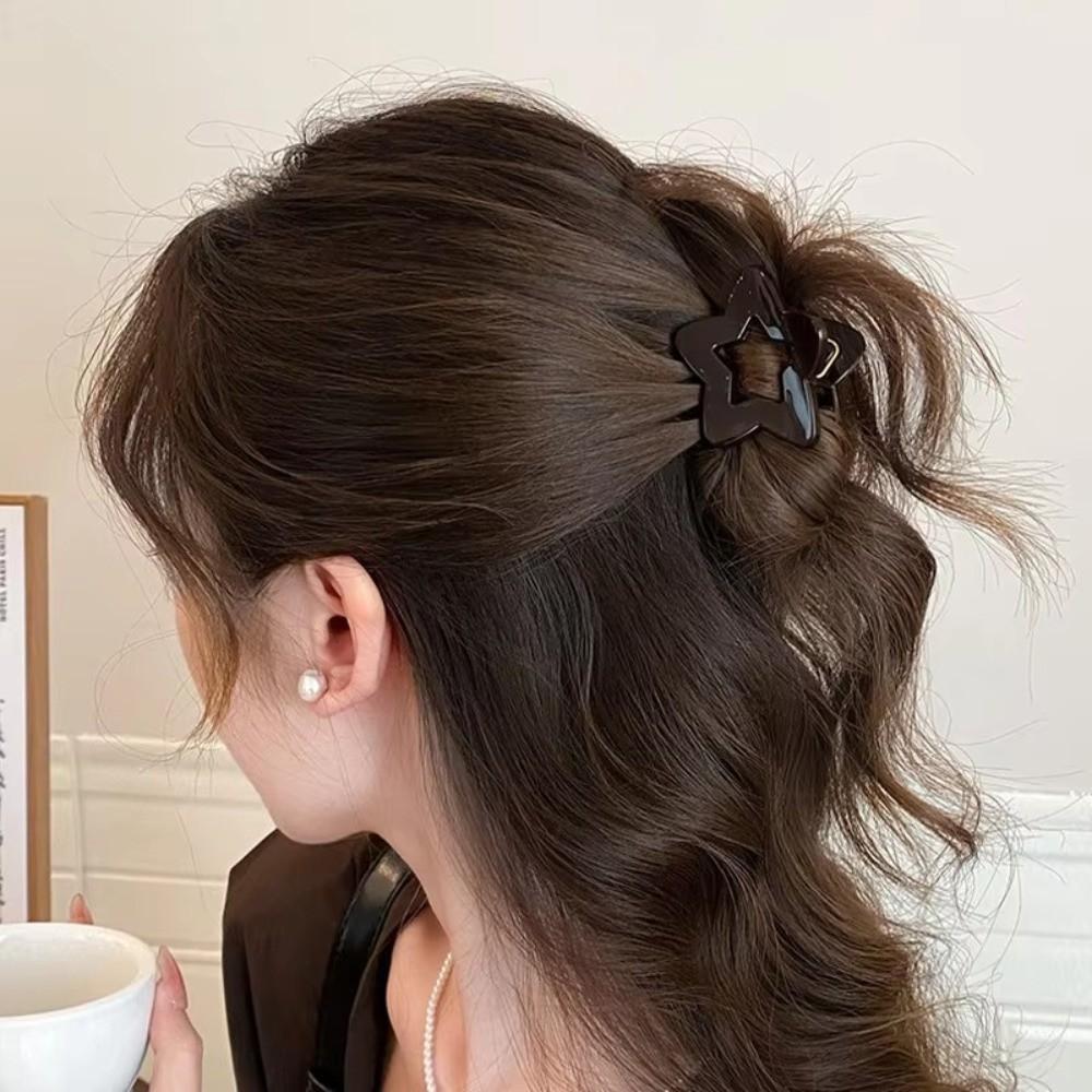 Plastic Small Hair Pin Hollow Coffee Hairpin Vintage Hair Accessories  For Women Girls