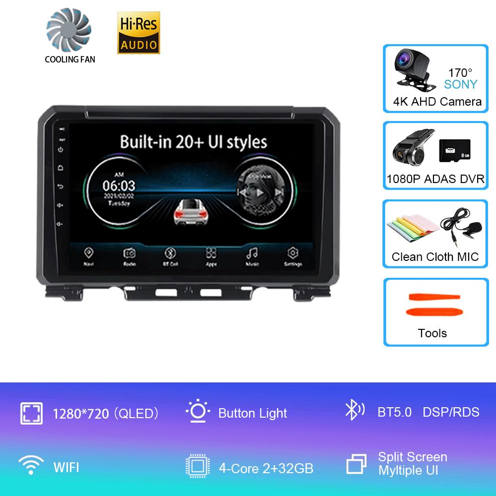 Android 14 For Suzuki Jimny 2018 2019 2020 Car Radio Multimedia Video Player Navigation GPS 5G WIFI DSP Carplay Auto 360 Camera