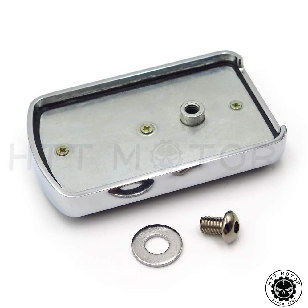 HTTMT MT216-052- Chrome Skull Rear Brake Pedal Cover for Harley Davidson Softail Dyna-Electra Glide