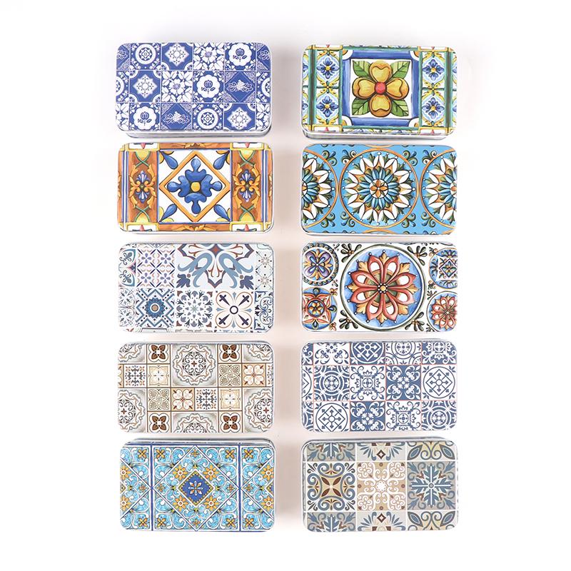 11.5*6.5*4Cm Storage Jars Rectangular Iron Tin Pill Gift Coin Jewelry Box Home