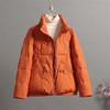 Winter new literary high-end light and thin down jacket women's short stand-up collar white duck down small loose coat