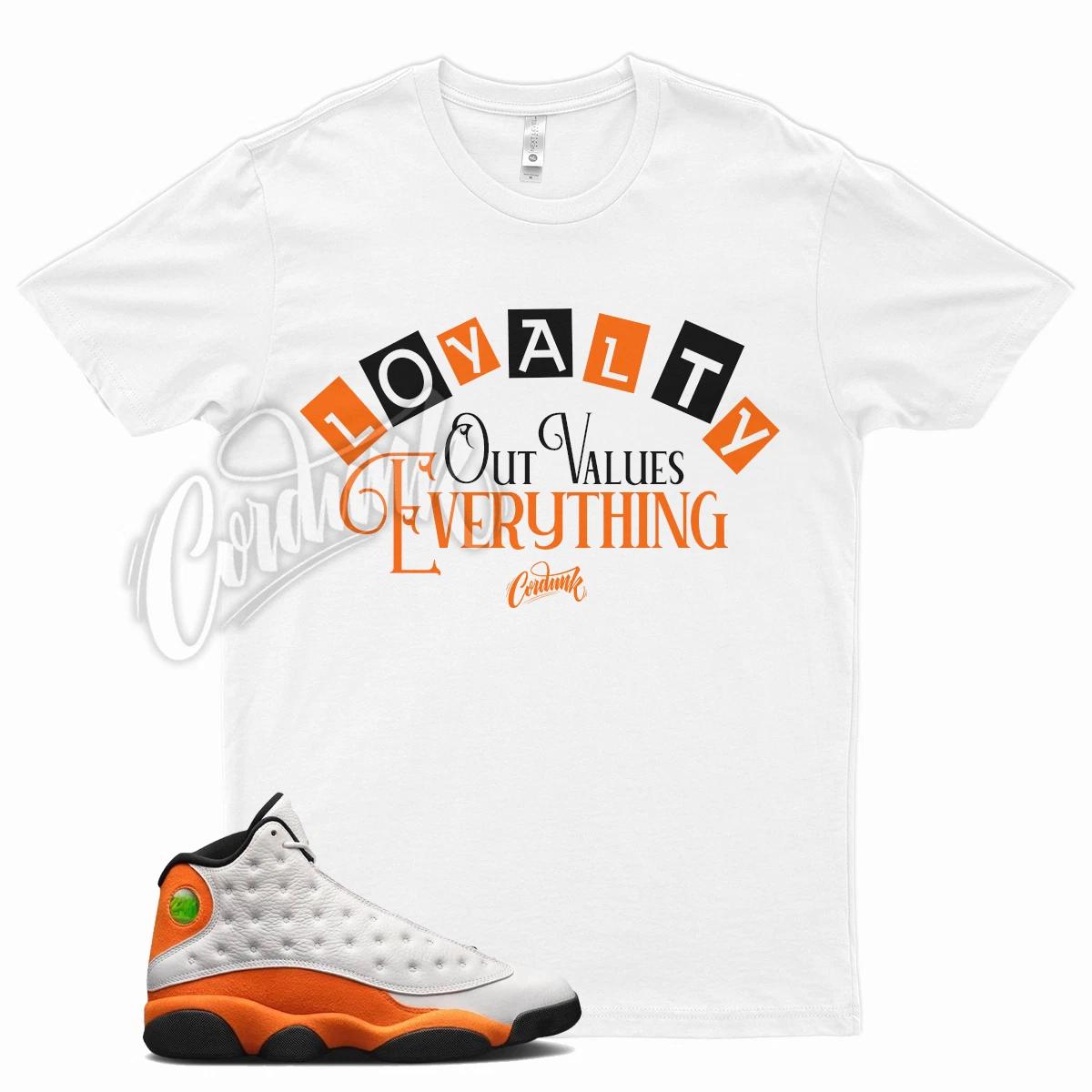 Wht LOYALTY T Shirt for J1 13 Starfish Orange Black Shattered Backboard 1 XL