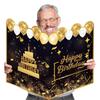 Birthday Name Book Black Golden Themed Letter Print Happy Birthday Guest Book Birthday Decoration Party Supplies